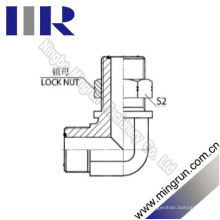 90 Elbow Orfs Male O-Ring-Schottadapter mit Kontermutter (6F9-LN)